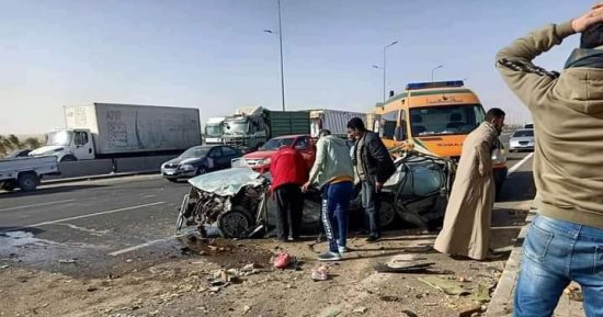 بالفيديو مصرع 14 شخص نتيجة حادث تصادم في مصر