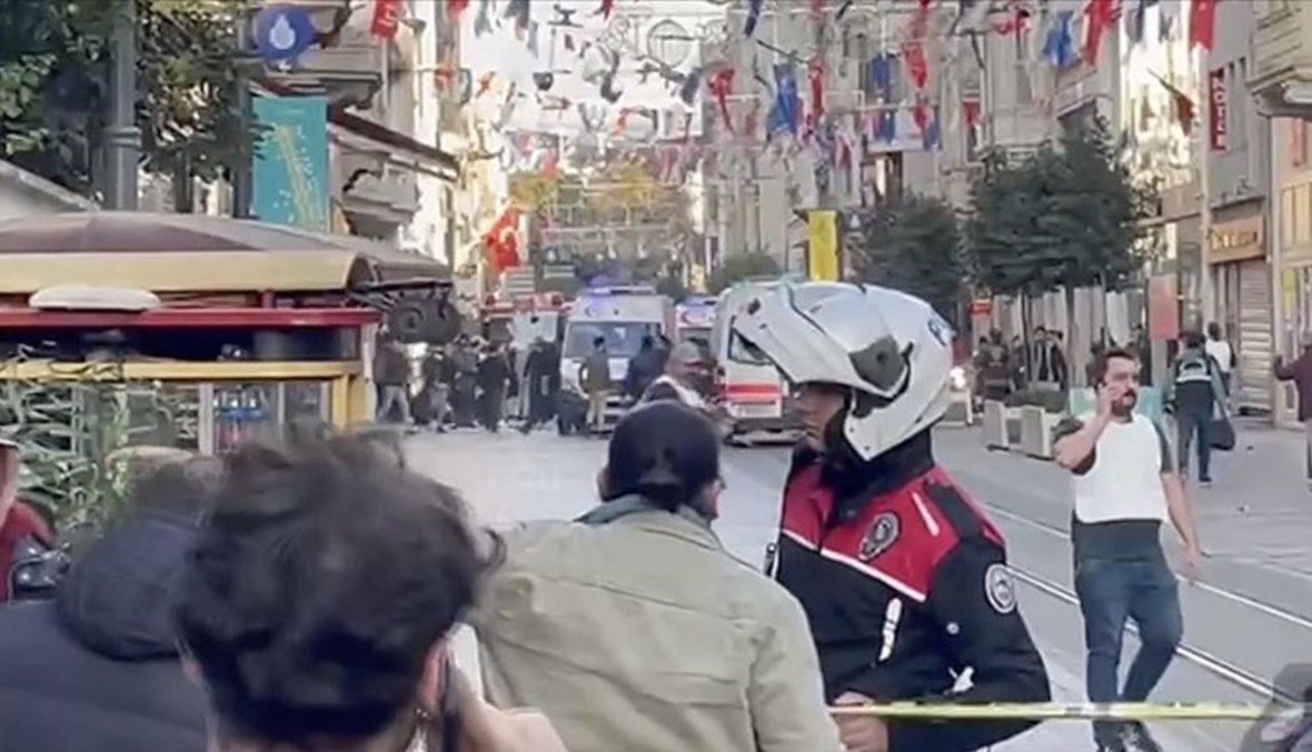 فيديو تفجير شارع الاستقلال في تركيا الان