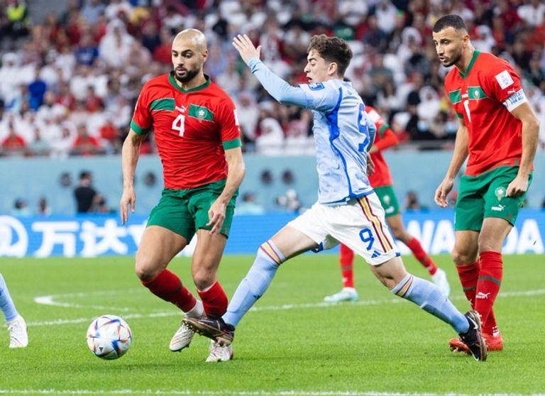 ملخص مباراة المغرب واسبانيا